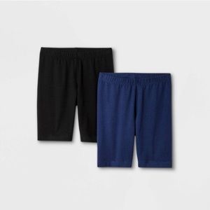 2 pk mid-length bike shorts